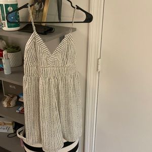 Spaghetti strap black/white romper
